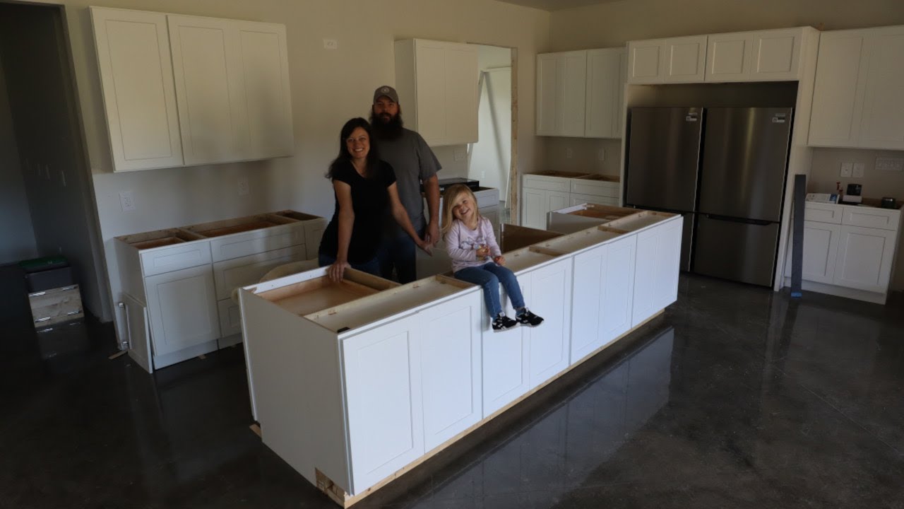 Ready For Countertops! Or Are We? - Installing Our Kitchen Island - YouTube