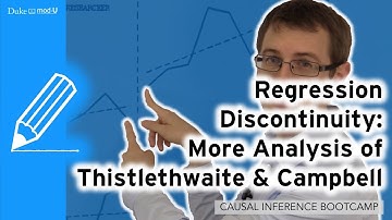 Regression Discontinuity: More Analysis of Thistlethwaite & Campbell: Causal Inference Bootcamp