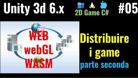 Unity 6.x (per giochi 2D) ITA #05: distribuzione  progetto WEB (da giocare via Browser webGL e WASM)