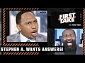 Stephen A. WANTS ANSWERS of how Ben Simmons tweaked his back 😆 | First Take