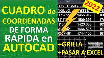 Como Dibujar Cuadro de Coordenadas de Poligono en AutoCAD Rápido Tabla DatosTécnicos o Construcción