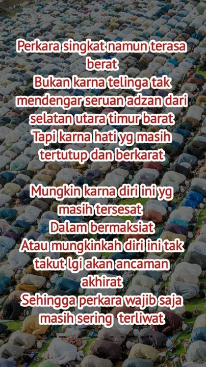 MUSIKALISASI PUISI || STORY WA Dosa meninggalkan sholat #shorts #fyp #storywa30detik #dakwahsingkat