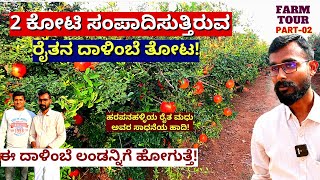 FARM TOUR'ಲಂಡನ್ನಿಗೆ ದಾಳಿಂಬೆ ಕಳಿಸಿ 2 ಕೋಟಿ ದುಡಿಯುತ್ತಿರುವ ತೋಟ !!'E02Madhu Sankal pomegranate Farm