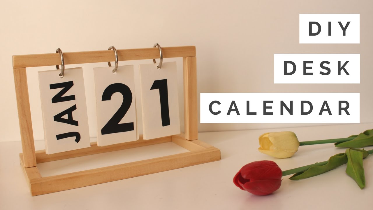 DIY - Desk Calendar - YouTube