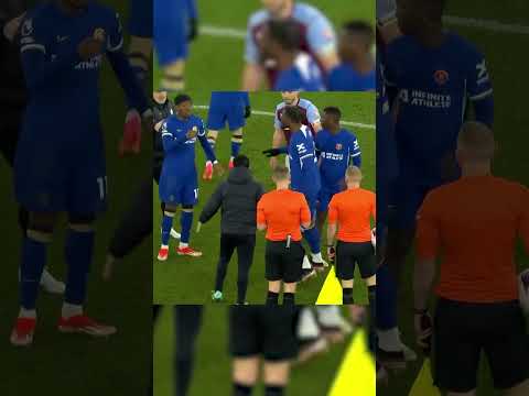 Chelsea’s players were livid with the referee after the final whistle against Aston Villa 