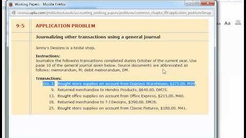 Chapter 9.5 Journalizing Other Transactions Using a General Journal