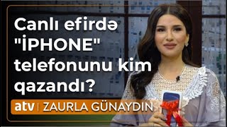 Xatunun Canlı Efirə Gətirdiyi Hədiyyəni Tapan Şəxs Iphone Qazandı - Zaurla Günaydın Resimi