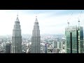 Malaysia's Petronas Twin Towers 4K Drone view