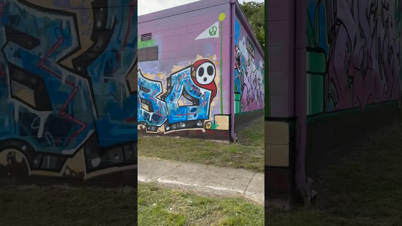 How dope is this Super Mario Bros themed graffiti mural?! Located in Louisville Ky. 