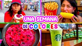 🌈 UNA SEMANA COMIENDO DE COLORES 🦄  ¿QUÉ DÍA ME GUSTÓ MÁS? 😱| CONNY MERLIN