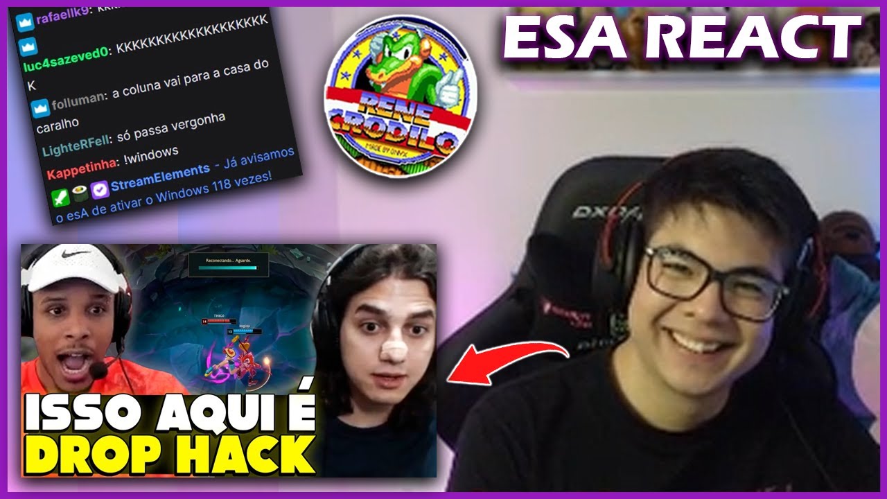 ESA REACT | DROP HACK VS KENNZY, RANGER COMO JOGAR DE SHACO, BOOTCAMP BUEIRO NA COREIA - RENECRODILO