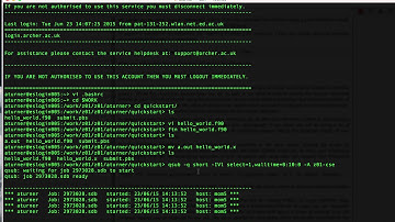 ARCHER Screencast: Running Interactive jobs on ARCHER