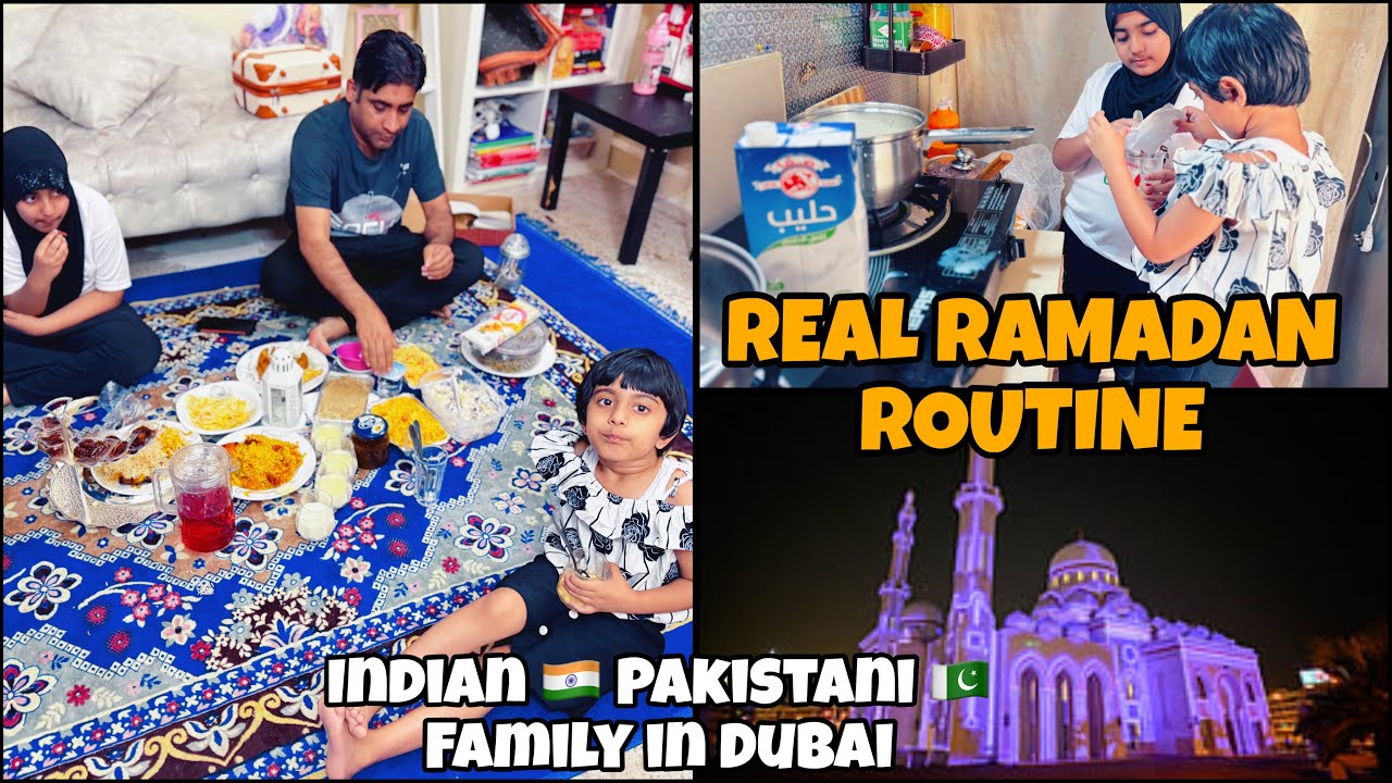 Ramadan 2026, Iftar Prep | Keema Samosa, Muhallabiya , Fruit Chaat & Mosque Light Show in Dubai 🌙✨