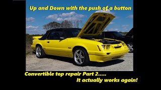 Foxbody Convertible TOP motor repair part 2. DIY, save the dollars!