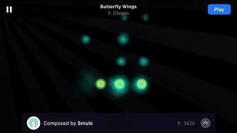 Butterfly wings by F. Chopin magic piano in preview