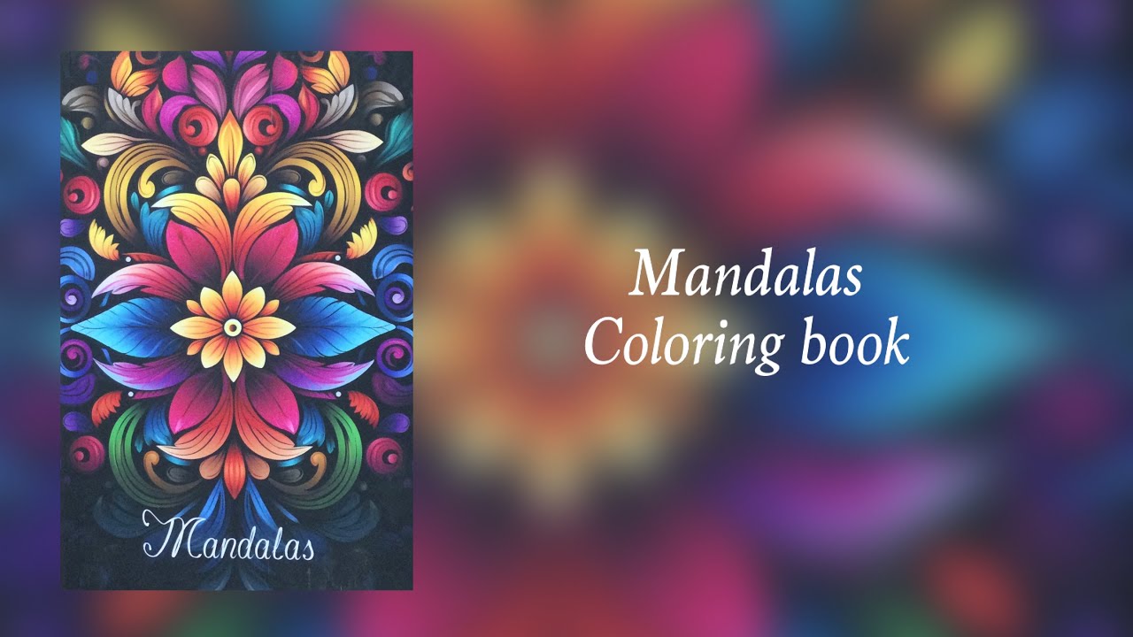 MANDALAS coloring book by Mel Petersen - black background - flip ...