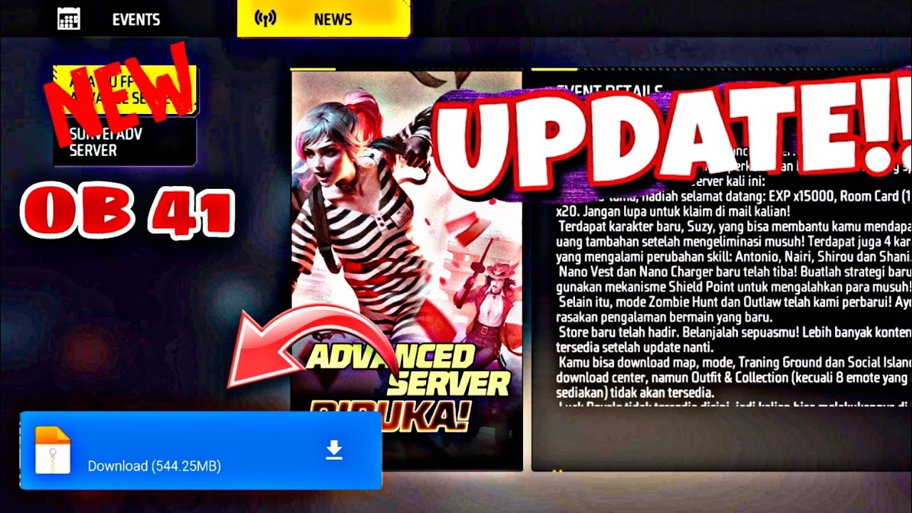 Download Free fire Advance server OB41 update Full REVIEW 