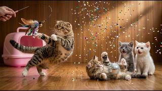 🐱💚 Relaxing Cat Video 4K: Playful Kitten Siblings | Soft Meows & Calm Atmosphere screenshot 4