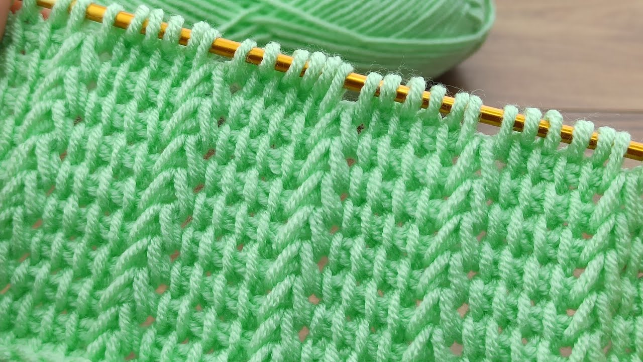 Great👌Tunisian knitting pattern explanation /kolay Tunus işi bebek battaniyesi modeli #tunisian