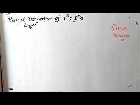 Partial Derivative of 1st and 2nd order