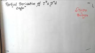 Partial Derivative of 1st and 2nd order II Numericals  II Applied Mathematics
