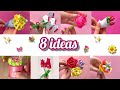 8 ideas  diy paper flower bouquet tutorial  how to make flowers  rose  tulips  lavender 