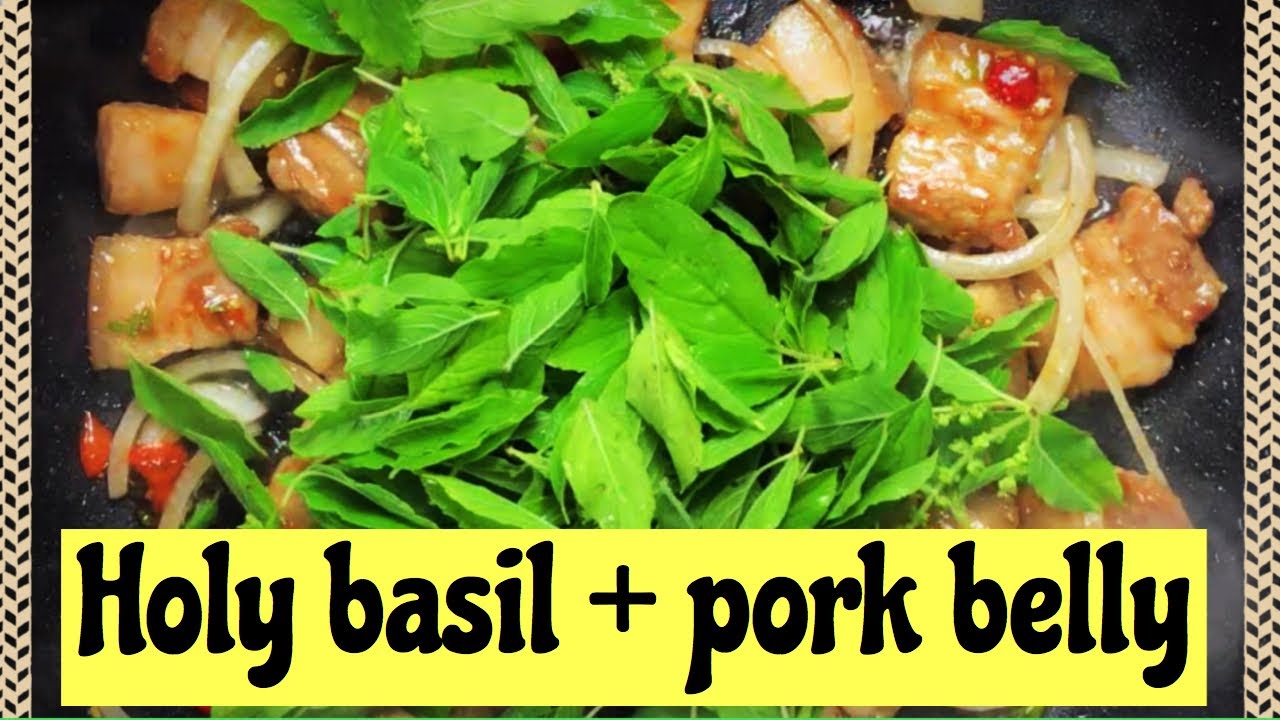 STIRFRY HOLY BASIL & PORK BELLY Yummy Thai style dish made easy
