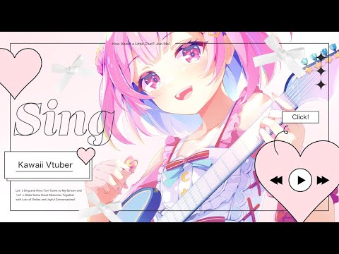 【歌枠/KARAOKE】月曜日の弾き語り歌枠♡【個人Vtuber/つきみゆこ】