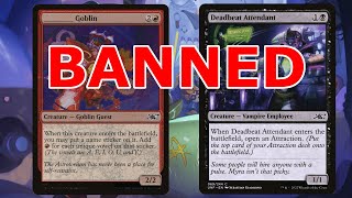 HUGE BANS CHANGE LEGACY!  All Stickers and Attractions Banned (Legacy Name Sticker Goblin Ban MTG)