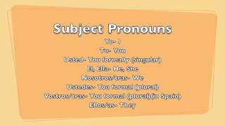 Video voorbeeld van "Spanish Subject Pronouns song"