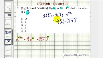SAT Math (Algebra and Functions) - Practice 3.3