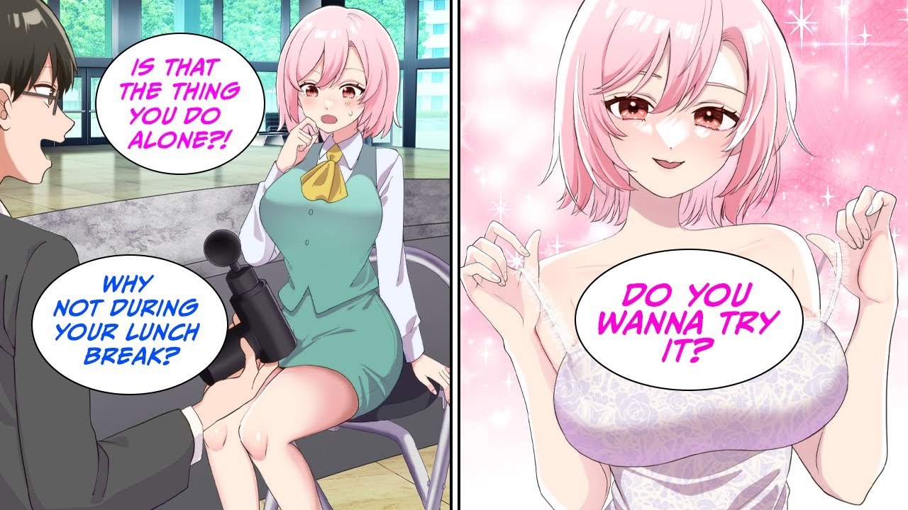 [Manga Dub] I gave the salty receptionist a massage machine as a gift and then... [RomCom]