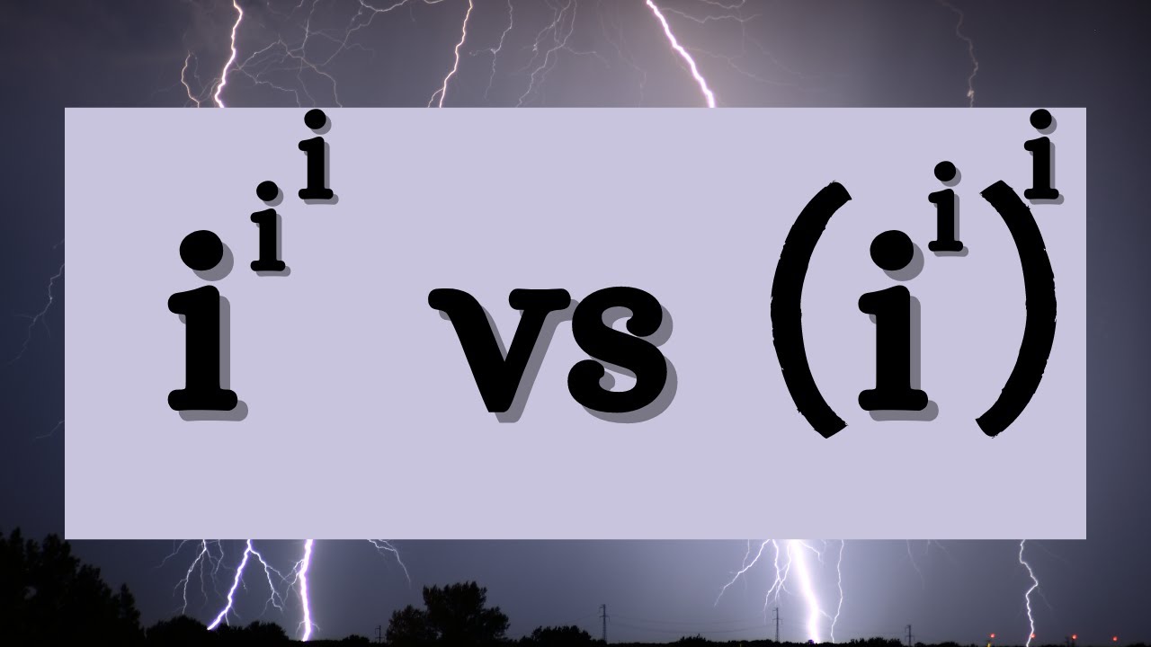 Exponentiation is NOT associative -- two power towers of i - YouTube