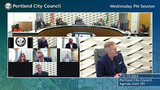 Portland City Council Meeting PM Session 05\/15\/24