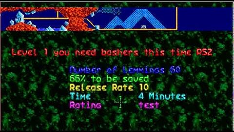 Lemmings Ps2 Remake: You need bashers this time.