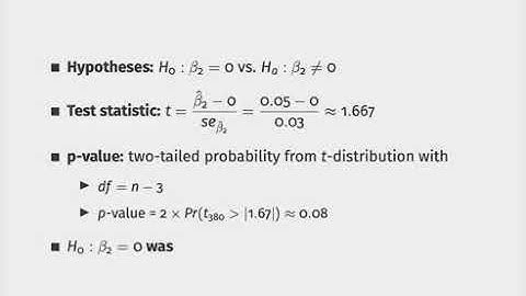 Week 5, Lecture 9, Part 4: Hypothesis Testing with Binary Dummy Variable