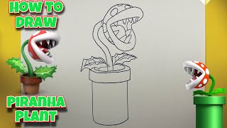 How To Draw Piranha Plant Super Mario Step By Step