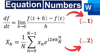 How to Insert Equation Numbers in Microsoft Word (The easiest way)