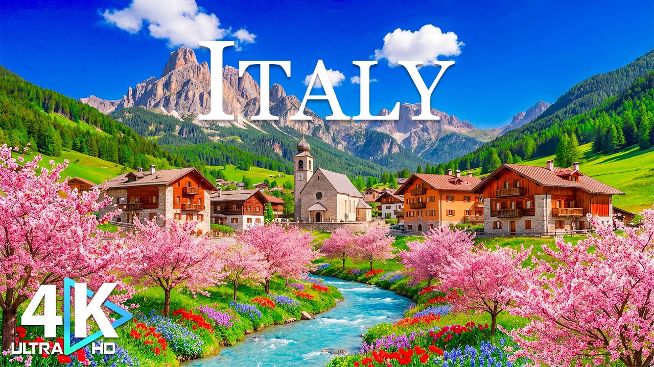 Италия, весна, 4K | Живописные виноградники, исторические деревни и неподвластное времени очарование
