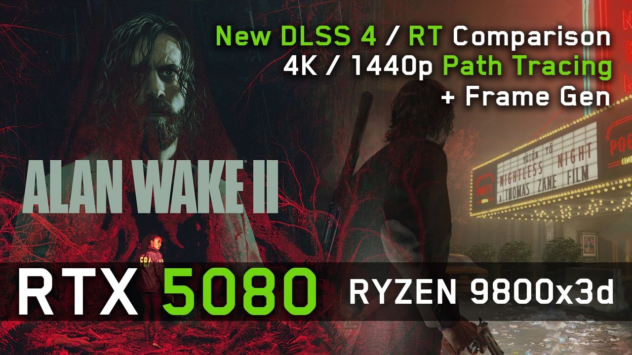 RTX 5080 in Alan Wake 2: Ultra Ray Tracing vs Path Tracing / DLSS 4 ...