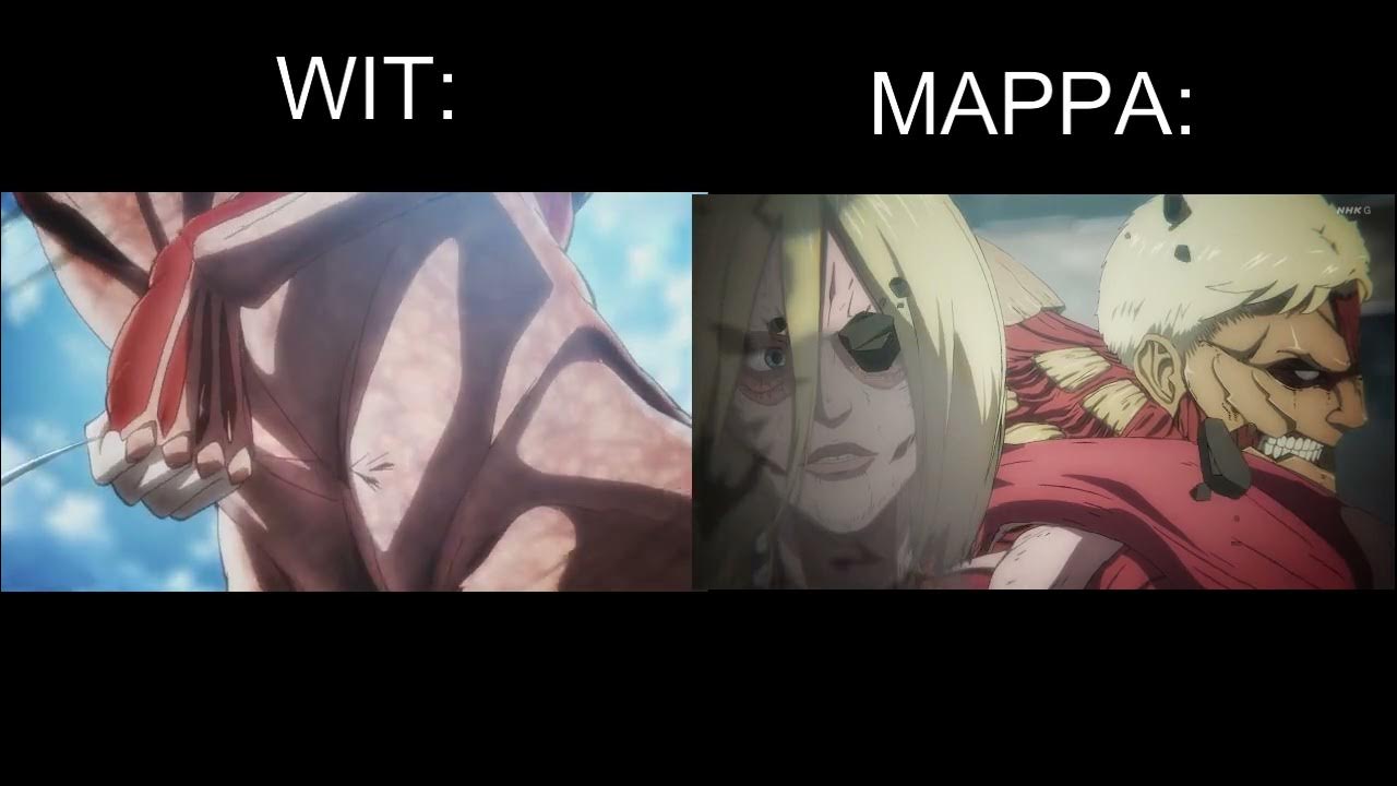 Wit v. Атакующий Титан wit mappa. Wit vs mappa.