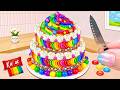 Sweetness Buttercream Rainbow Layer Cake 🌈 Mini Cake Using M&M Dessert 🍧 Chocobite Bakes
