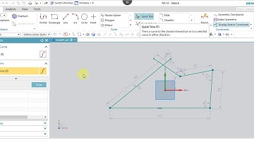 NX 12.0 Tutorial Tamil 21 : Quick Trim | Sketch | NX | Unigraphics