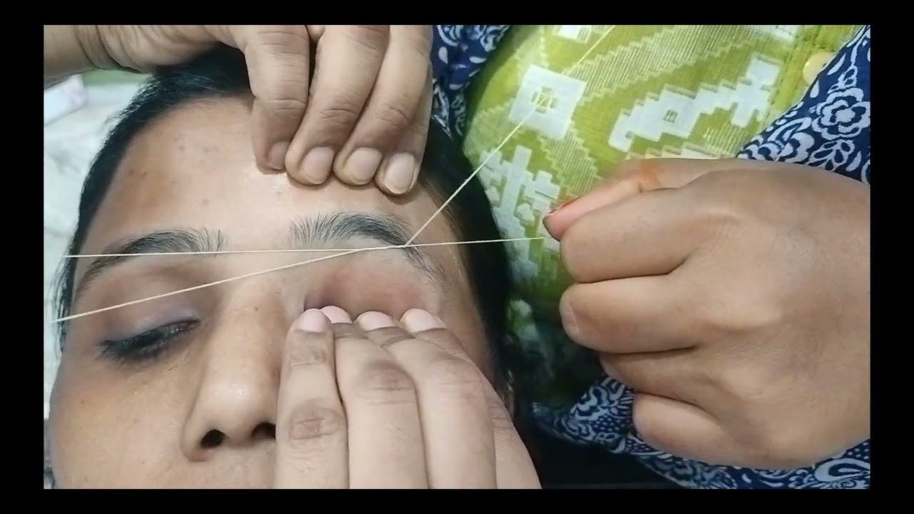 Threading karte hue sikhe# Rinki makeover magic 
