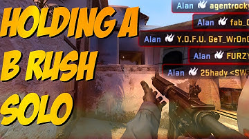 CS:GO - How to hold a B Rush solo (Incendiary Ace)
