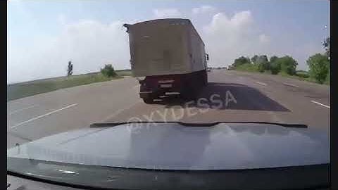 Ukraine: Sleepy driver collides with a back of a truck.