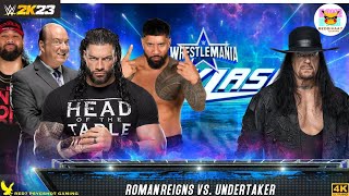 FULL MATCH - Roman Reigns vs. The Undertaker - No Holds Barred Match: WrestleMania 33 - WWE 2K23