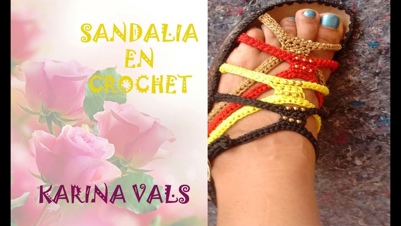 SANDALIAS TEJIDAS A CROCHET PASO A PASO - PARA DAMAS 👡 - YouTube