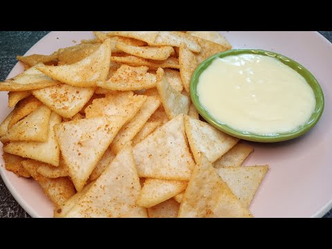 Homemade nachos using