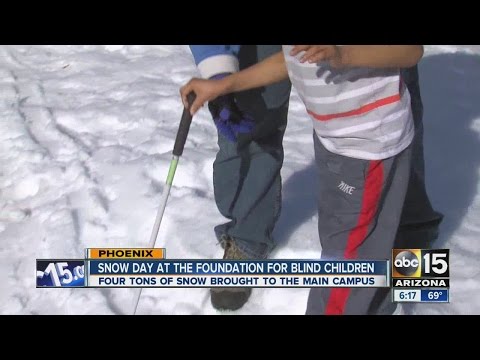 Snow day at the Foundation for Blind Children